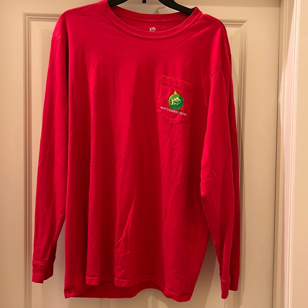 Southern Tide Christmas Pocket Tee